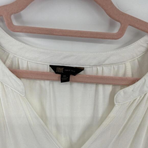 FRYE NWT Blouson Sleeve Split Neck Blouse - Picture 4 of 5